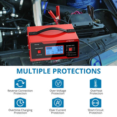 AUTOUTLET charger with carrying handle for easy transport between vehicles.