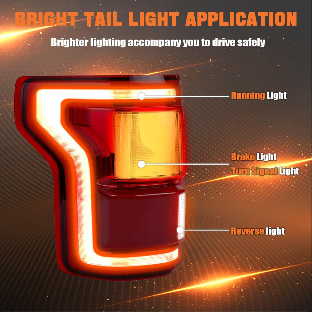 Autoverve tail light brake lamp offers clear illumination for safer braking.