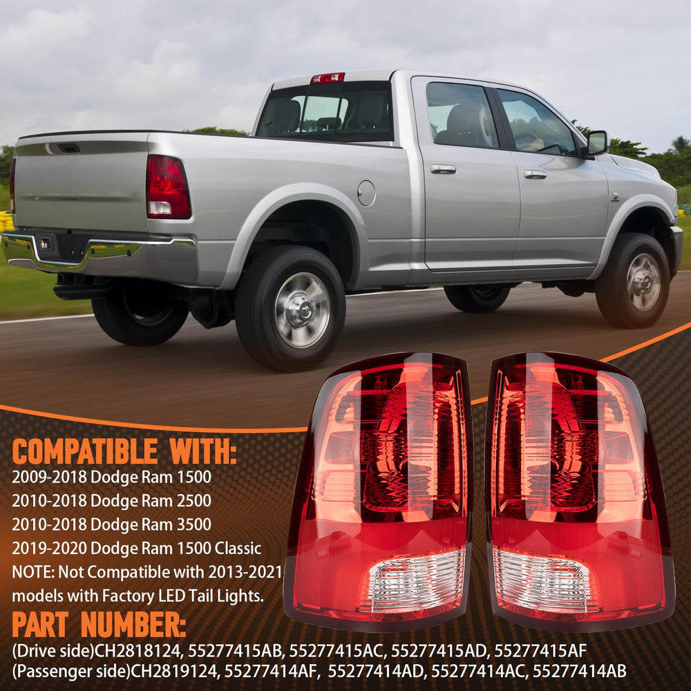 Autoverve tail light assembly included for Dodge Ram enables quick replacement