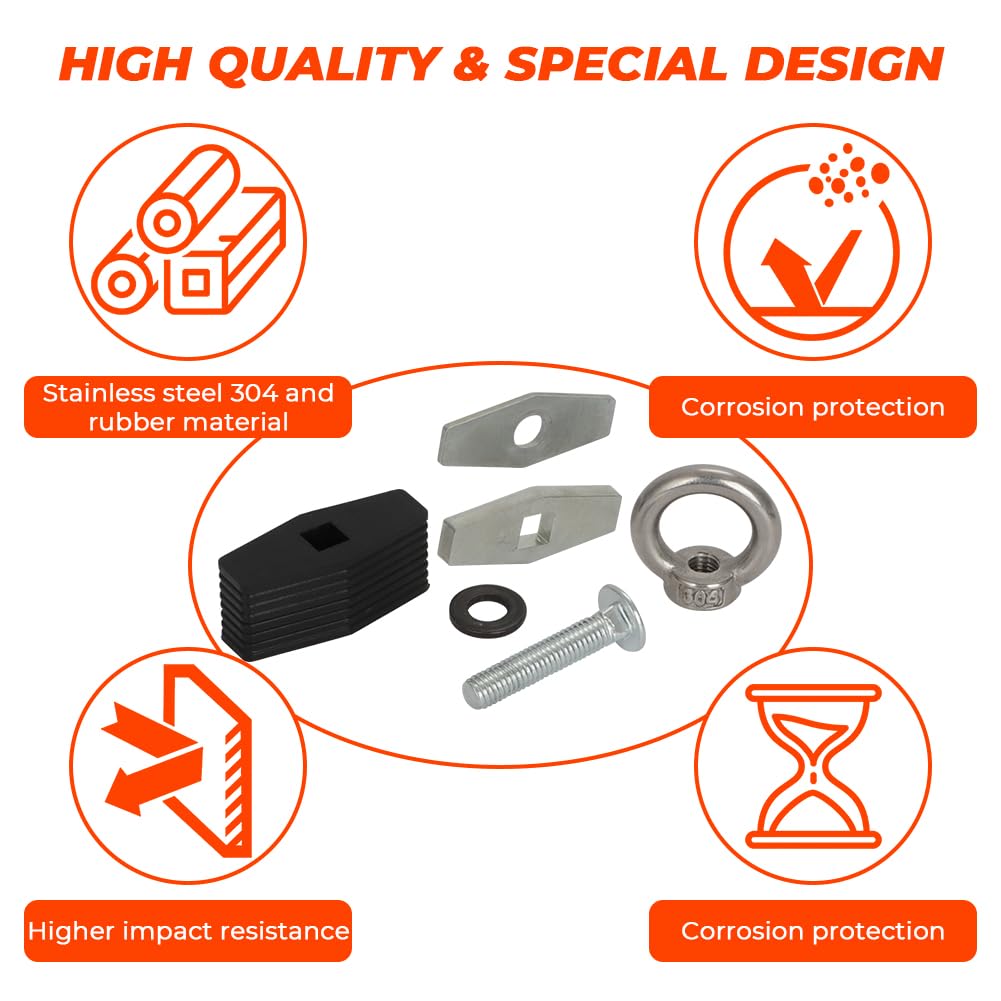 AUTOVIC bed anchors supporting M8 holes for easy installation