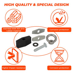 AUTOVIC bed anchors supporting M8 holes for easy installation