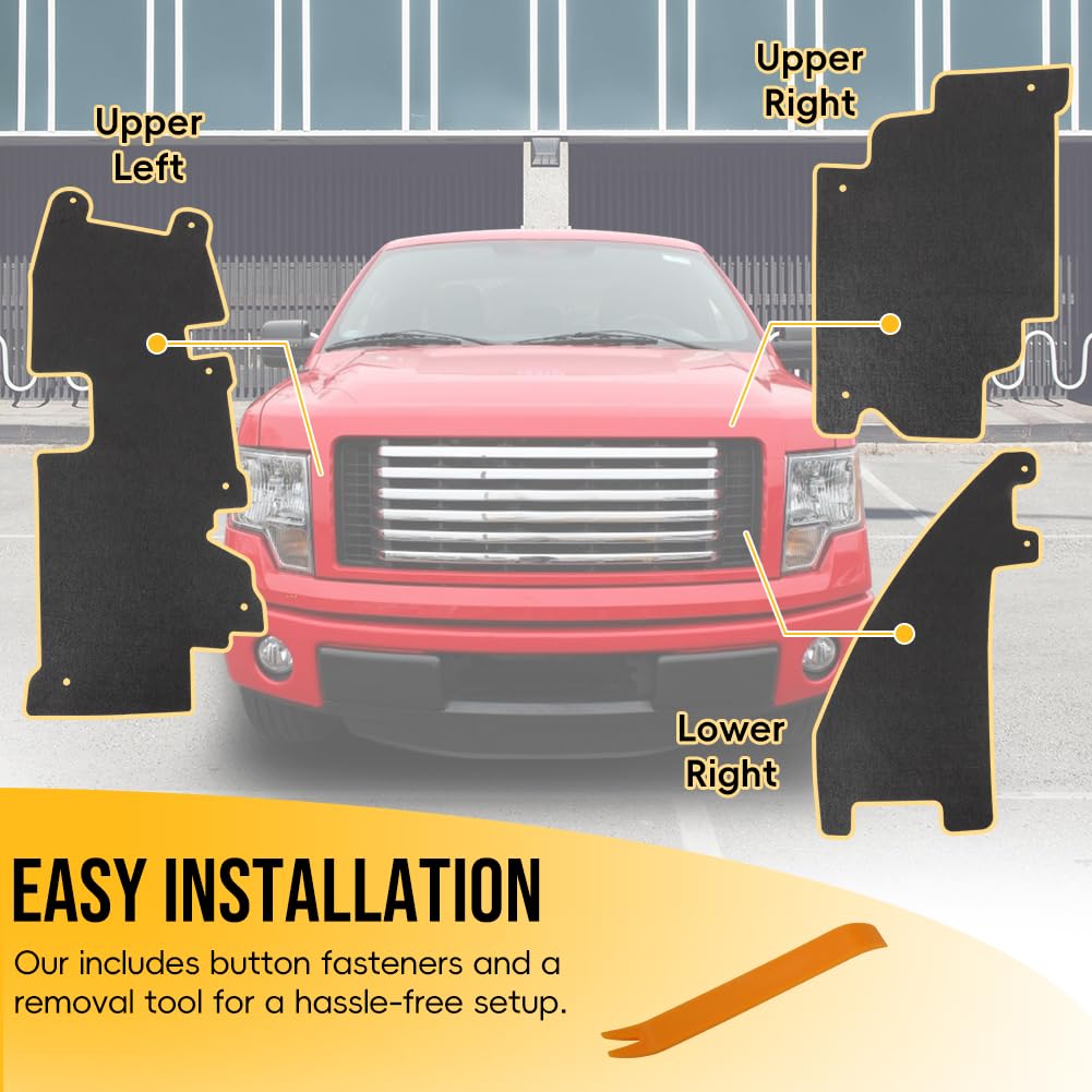 AUTOVIC F150 Grille Air Deflector front-view supports airflow toward the engine bay.