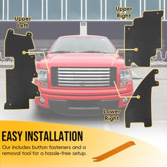 AUTOVIC F150 Grille Air Deflector front-view supports airflow toward the engine bay.