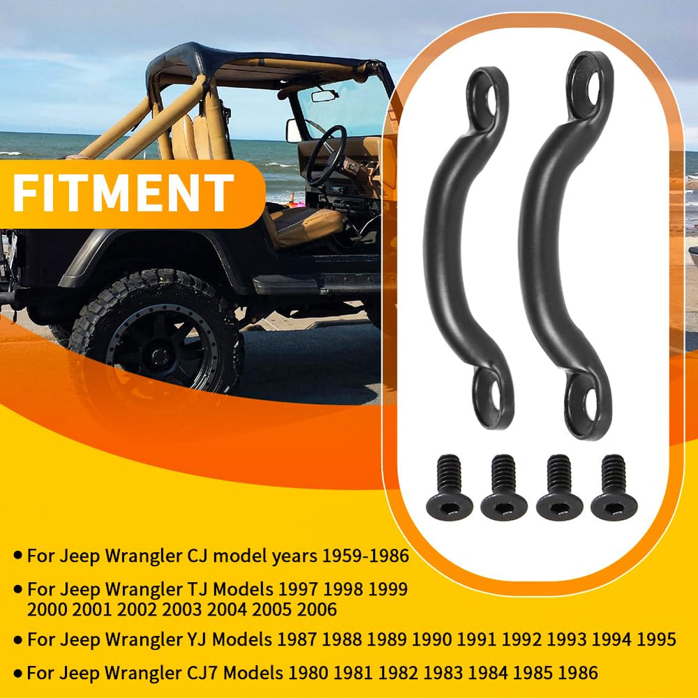 AUTOVIC door footman bracket side view, durable finish for Jeep