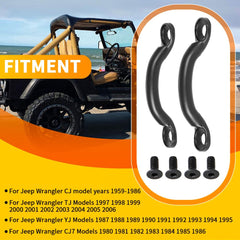 AUTOVIC door footman bracket side view, durable finish for Jeep