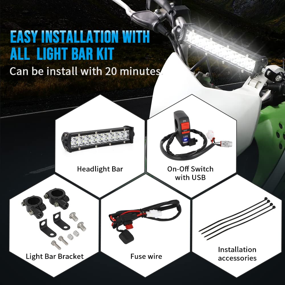 AUTOVIC double-row lamps deliver bright, wide coverage for trail visibility.