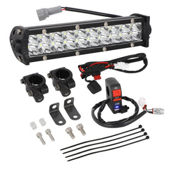 AUTOVIC light bar kit front view highlights compact 60W performance for dirt bikes.