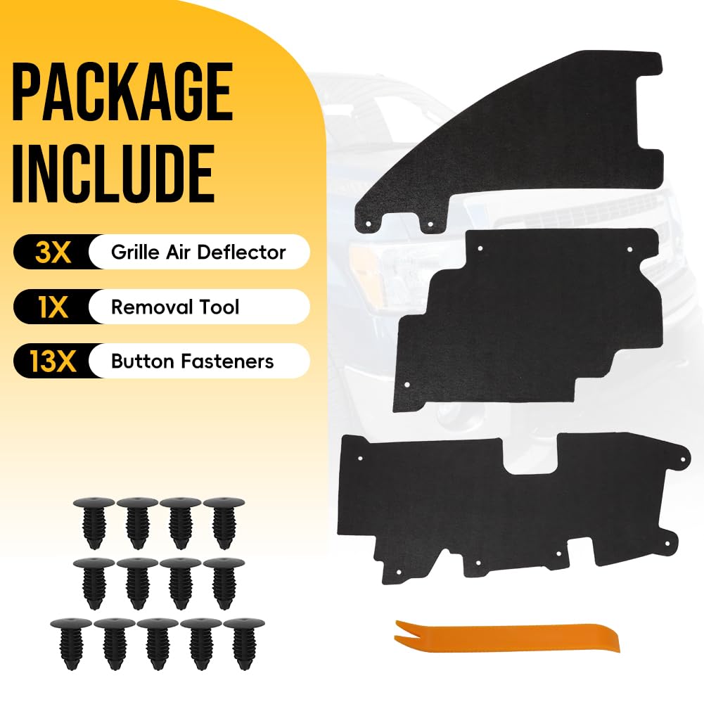 AUTOVIC 3Pcs Grille Air Deflector fasteners-tool setup for quick install.