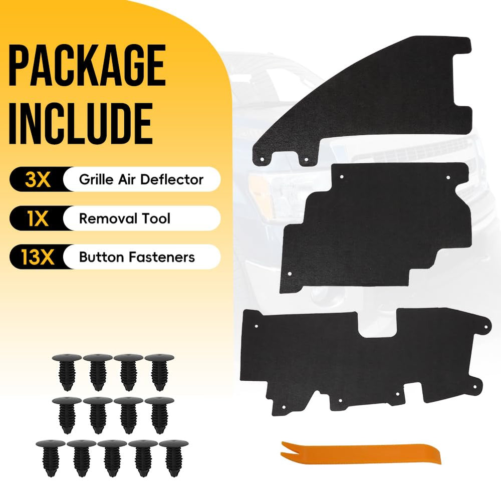AUTOVIC 3Pcs Grille Air Deflector fasteners-tool setup for quick install.