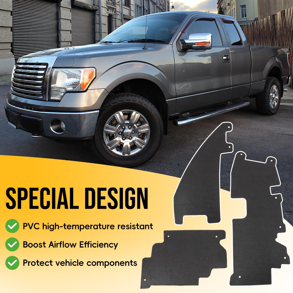 AUTOVIC 3Pcs Trucks Grille Air Deflector side-install reduces debris exposure.