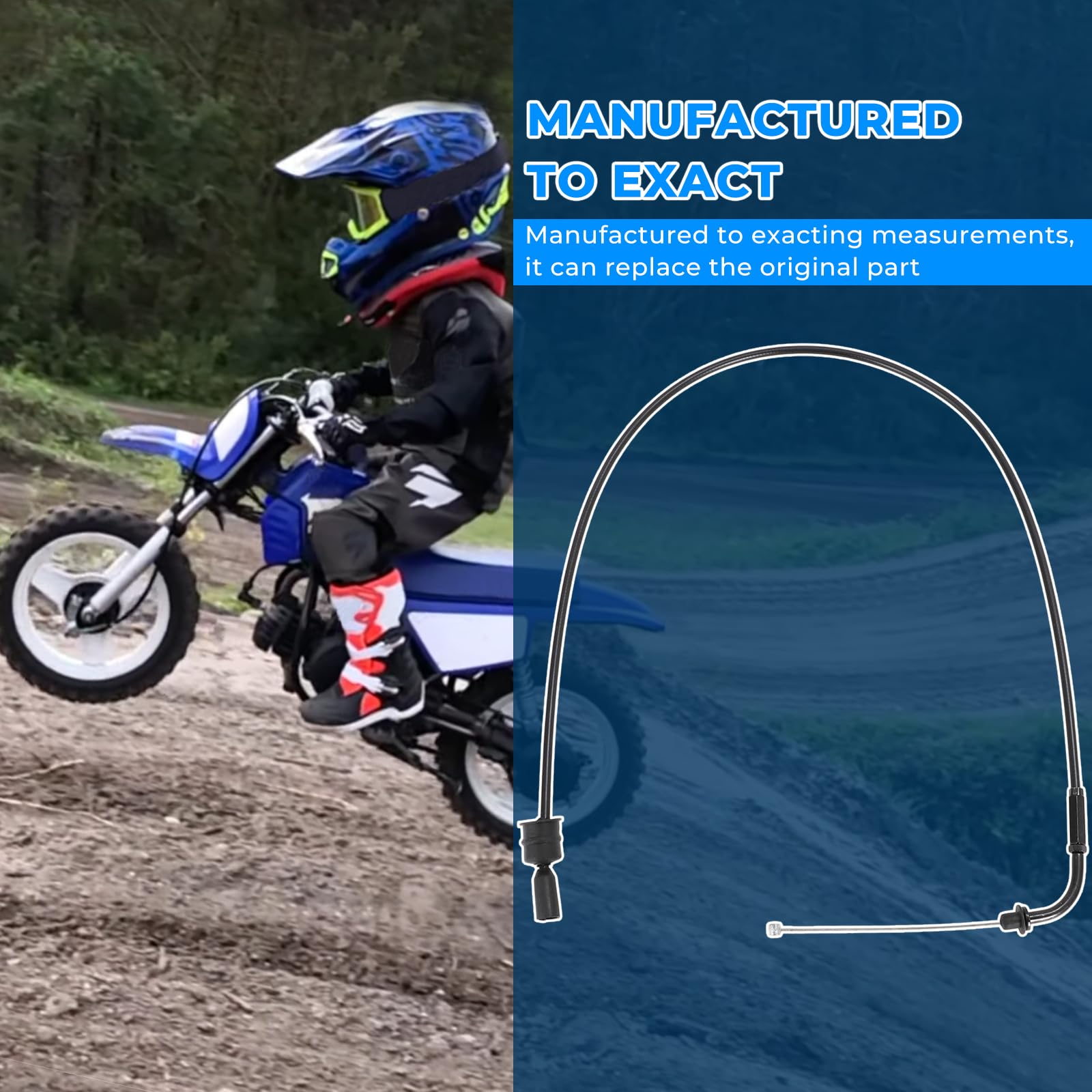 AUTOVIC aluminium throttle cable construction delivers strength and longevity.