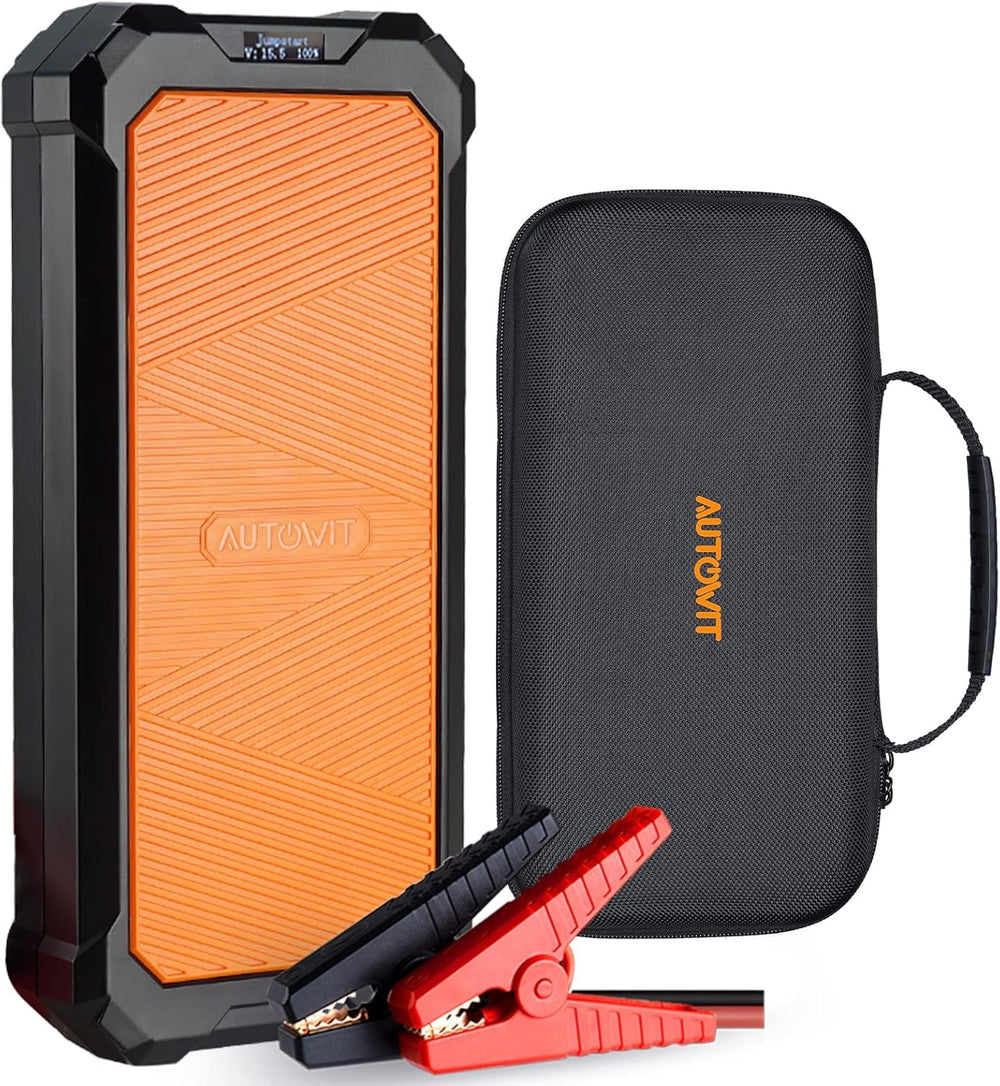 Autowit Super Capacitor Jump Starter front view showing compact portable design for emergencies