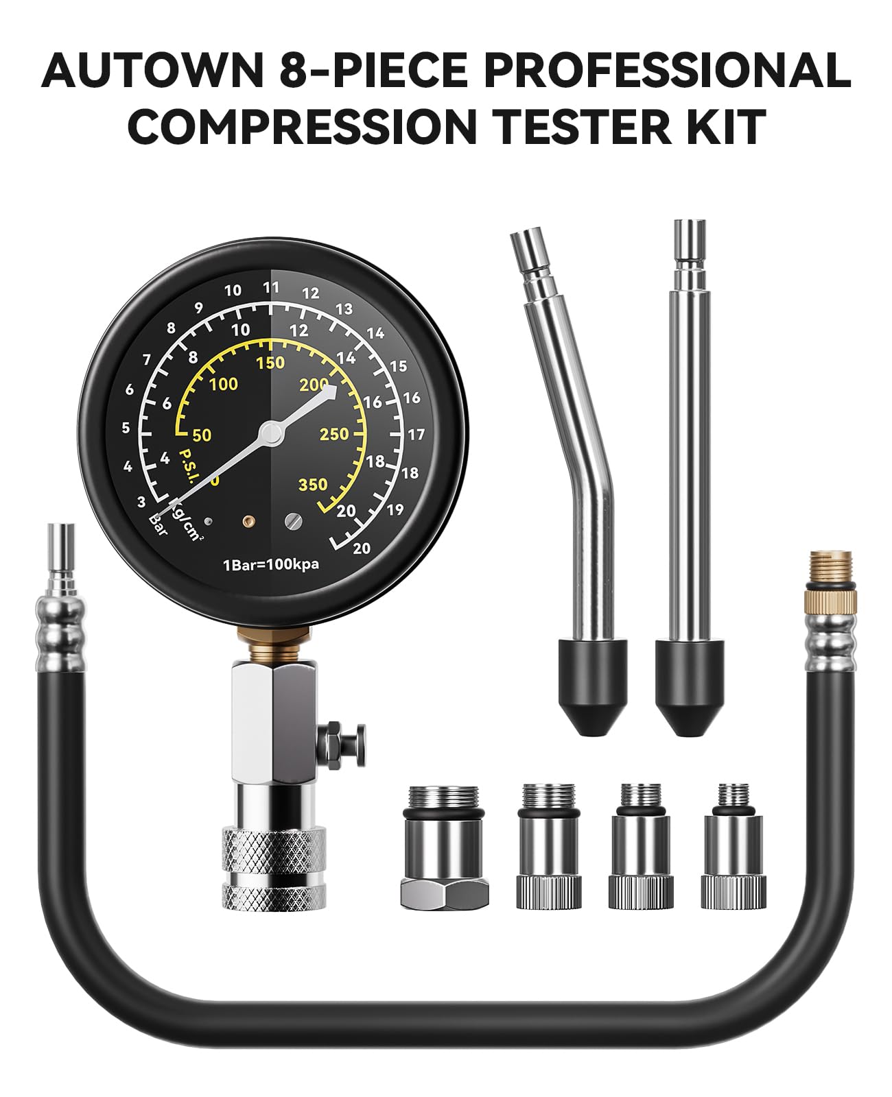 AUTOWN durable metal adapters compatibility for M10 to M18 simplifies various engine tests.
