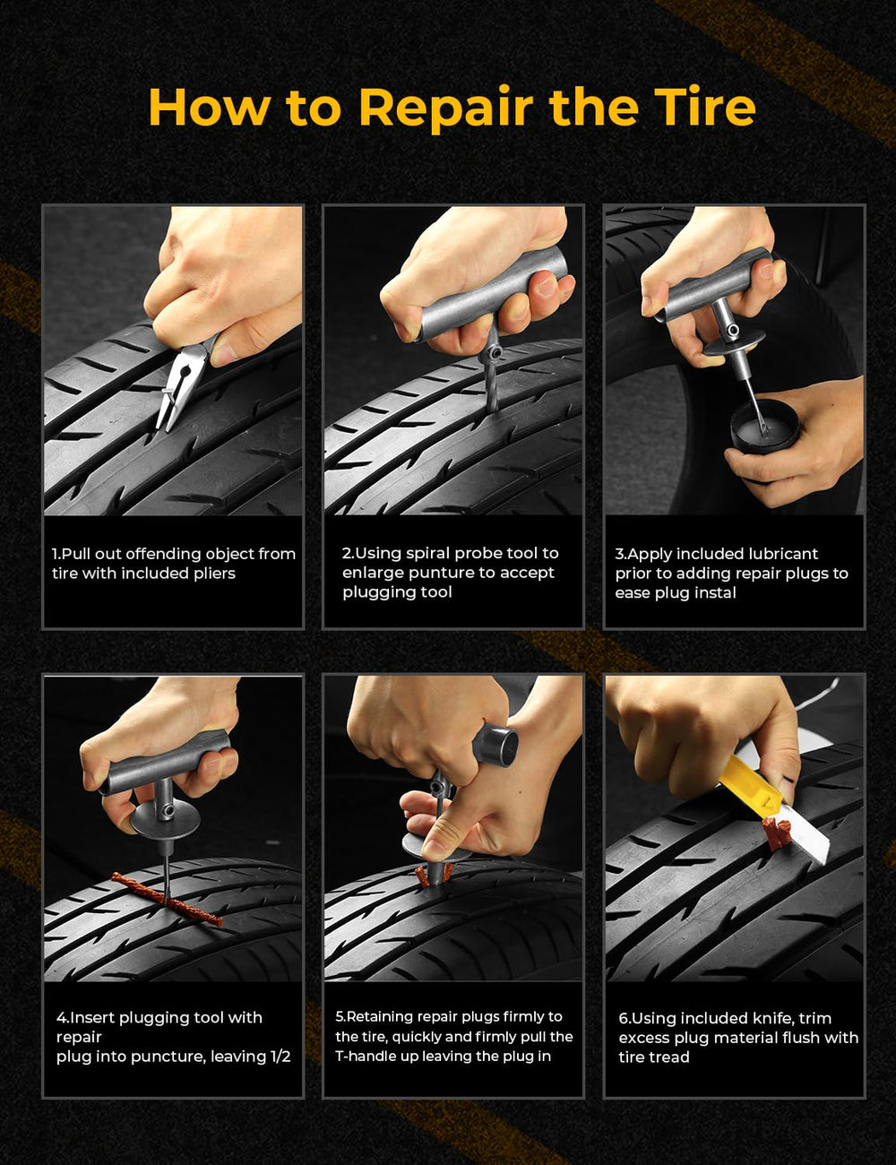 AUTOWN professional-grade tire repair tools for reliable roadside assistance.