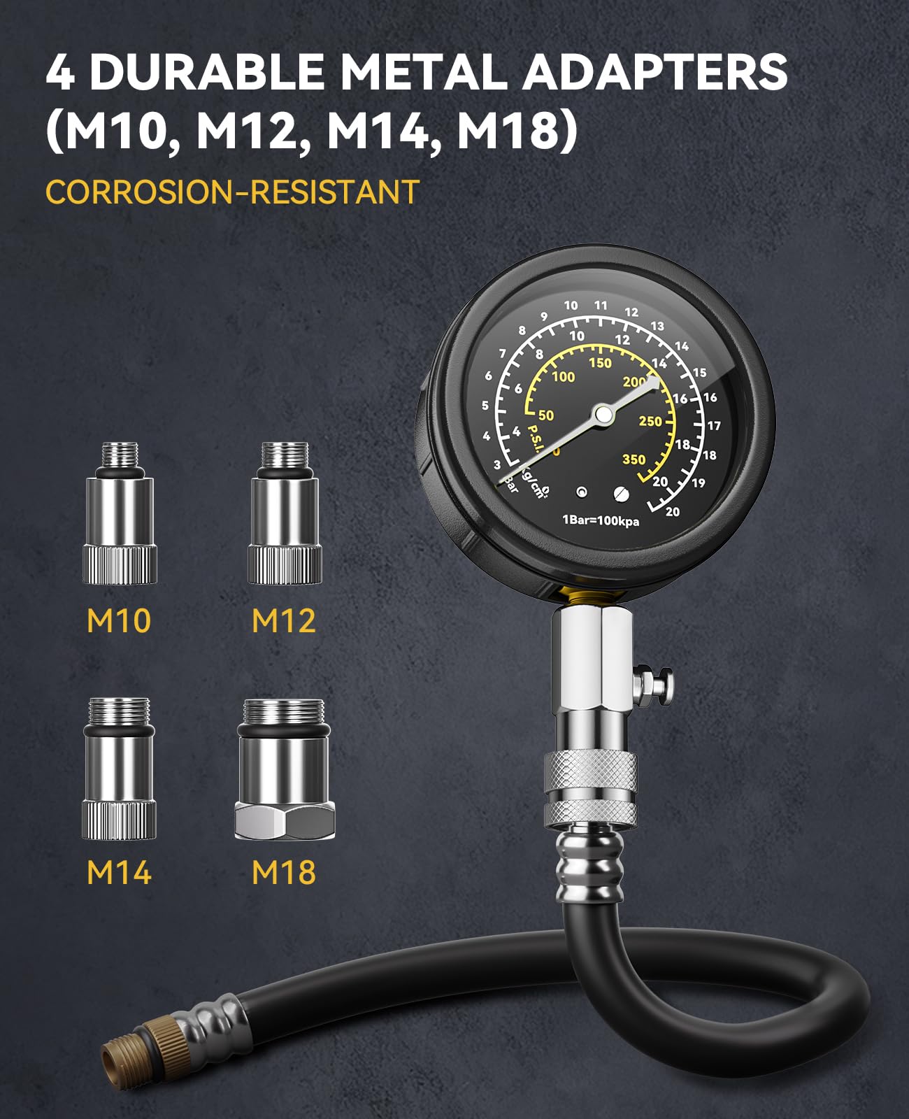 AUTOWN quick-release safety valve ensures safe depressurization after testing.