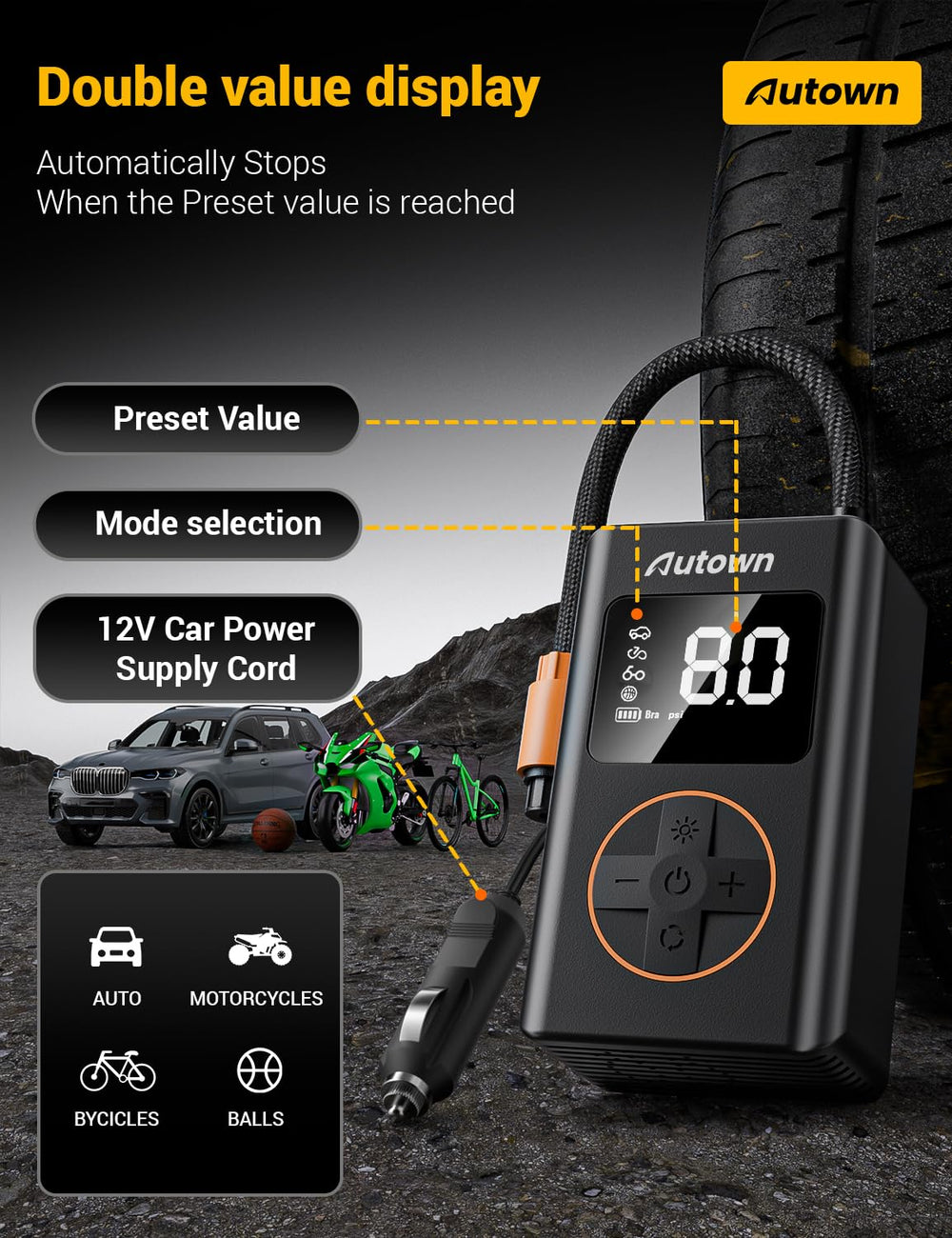 AUTOWN spiral probe tool in use for clean tire puncture opening.