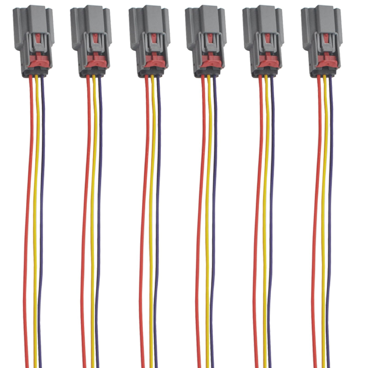 Autowxjq ignition coil connector 6pcs close view with durable housing for secure power transfer