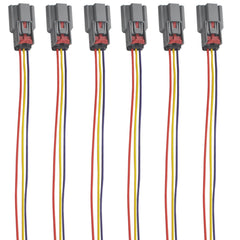 Autowxjq ignition coil connector 6pcs close view with durable housing for secure power transfer