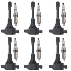 Autowxjq six iridium spark plugs and ignition coils for Nissan and Infiniti engines