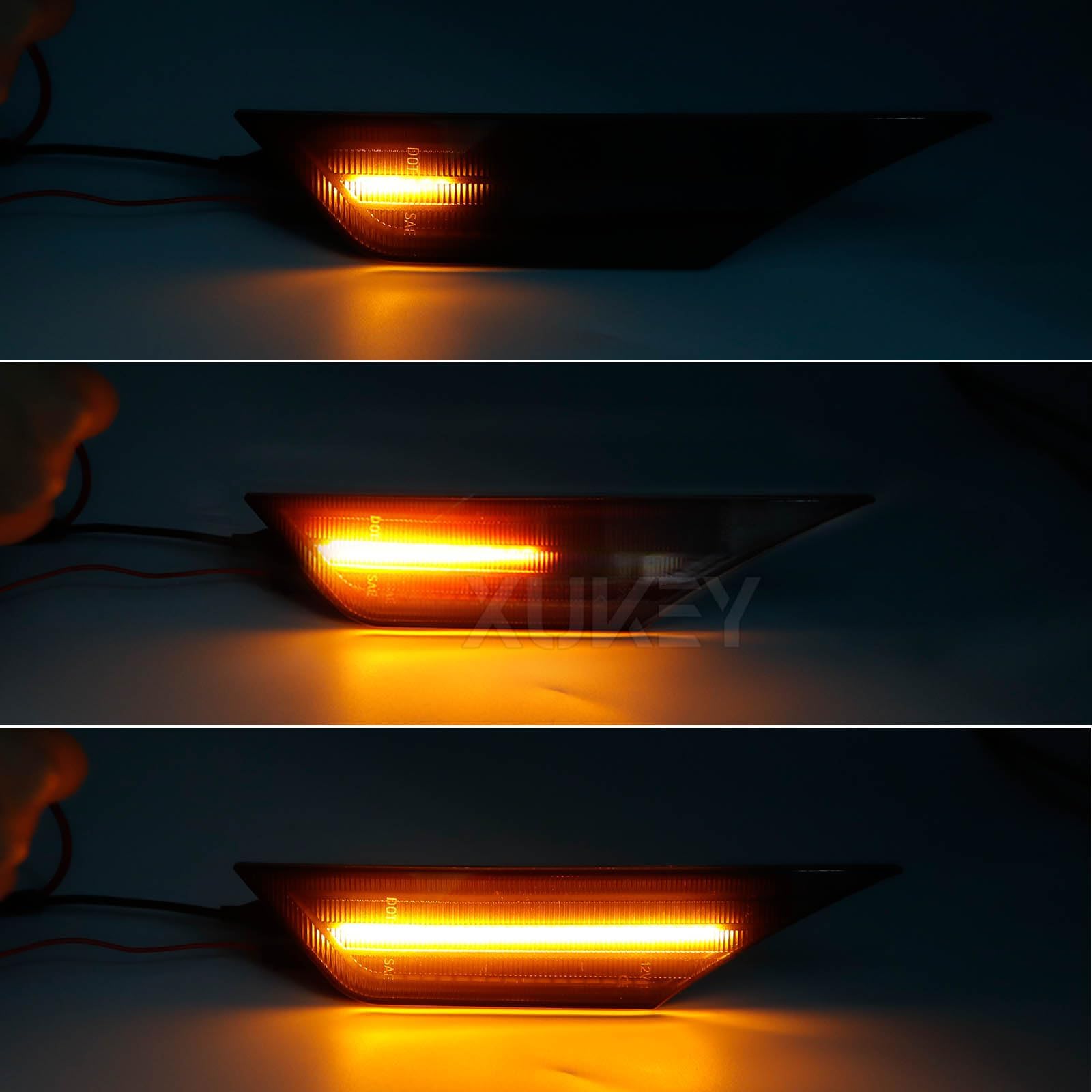 AUTOXBERT sequential amber-white side marker for Honda Civic improves signaling and daytime visibility.