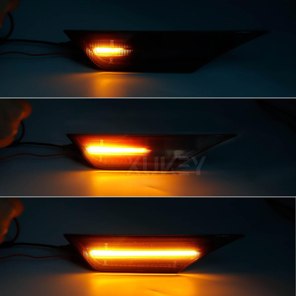 AUTOXBERT sequential amber-white side marker for Honda Civic improves signaling and daytime visibility.