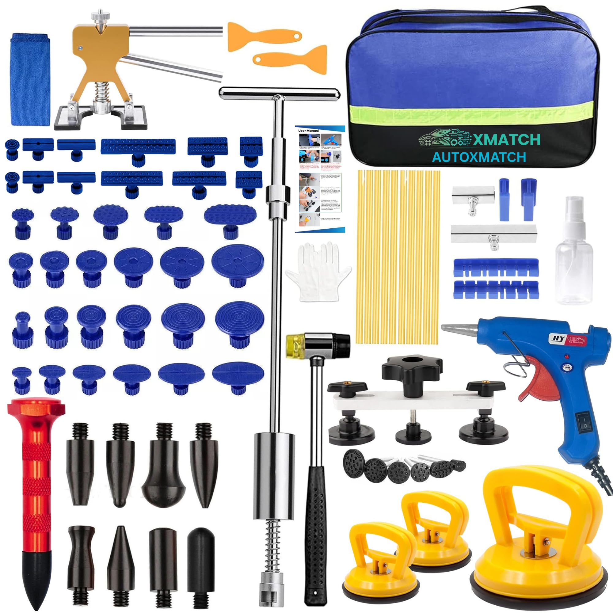 Autoxmatch dent puller kit with Golden Lifter for precise small dents.
