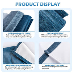 Autozen fabric withstands rain, rated at 2500mm water pressure