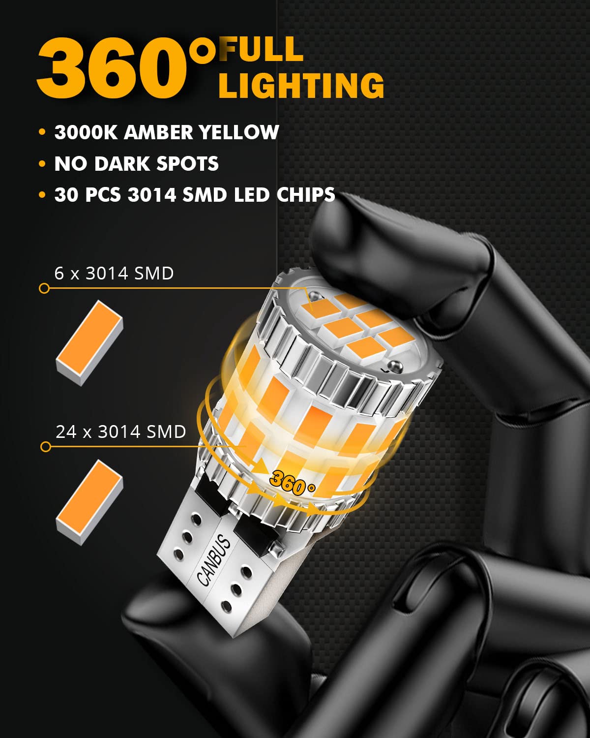 Auxbeam 194 LED bulbs upgrade interior dome light for clear cabin visibility.