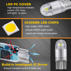 Auxbeam 194 LED bulbs offer crisp courtesy lighting for the cabin