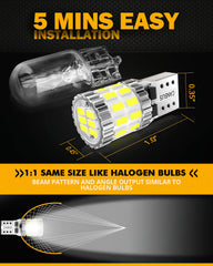 Auxbeam 194 LED bulbs IP68 waterproof for rugged use
