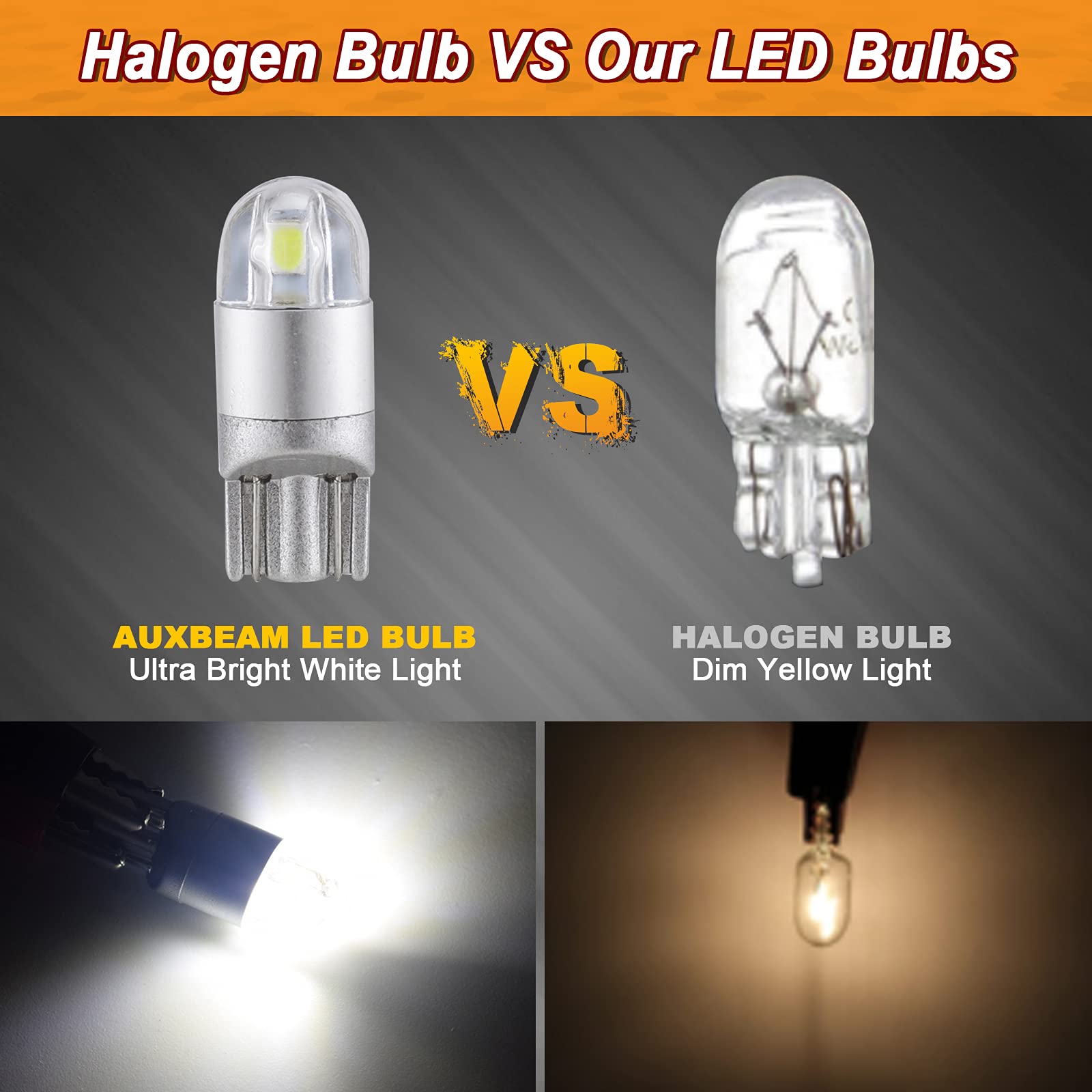 Auxbeam 194 LED bulbs for parking light boost visibility at night