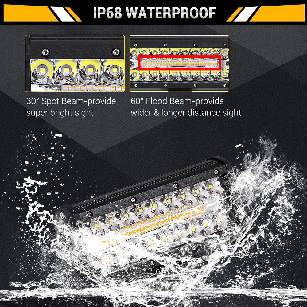 Auxbeam two-pack off-road lights ready for dual-light setups.
