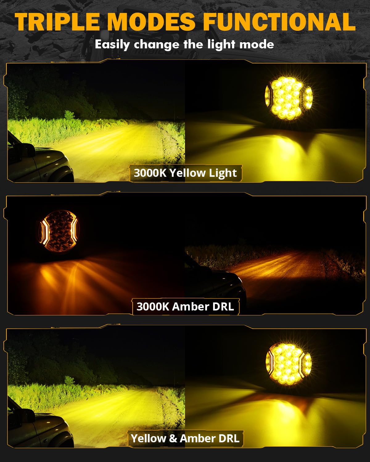Auxbeam 270-degree coverage provides broader situational awareness