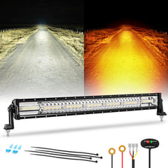 Auxbeam 30-inch LED light bar with multi-mode lighting for versatile off-road visibility.