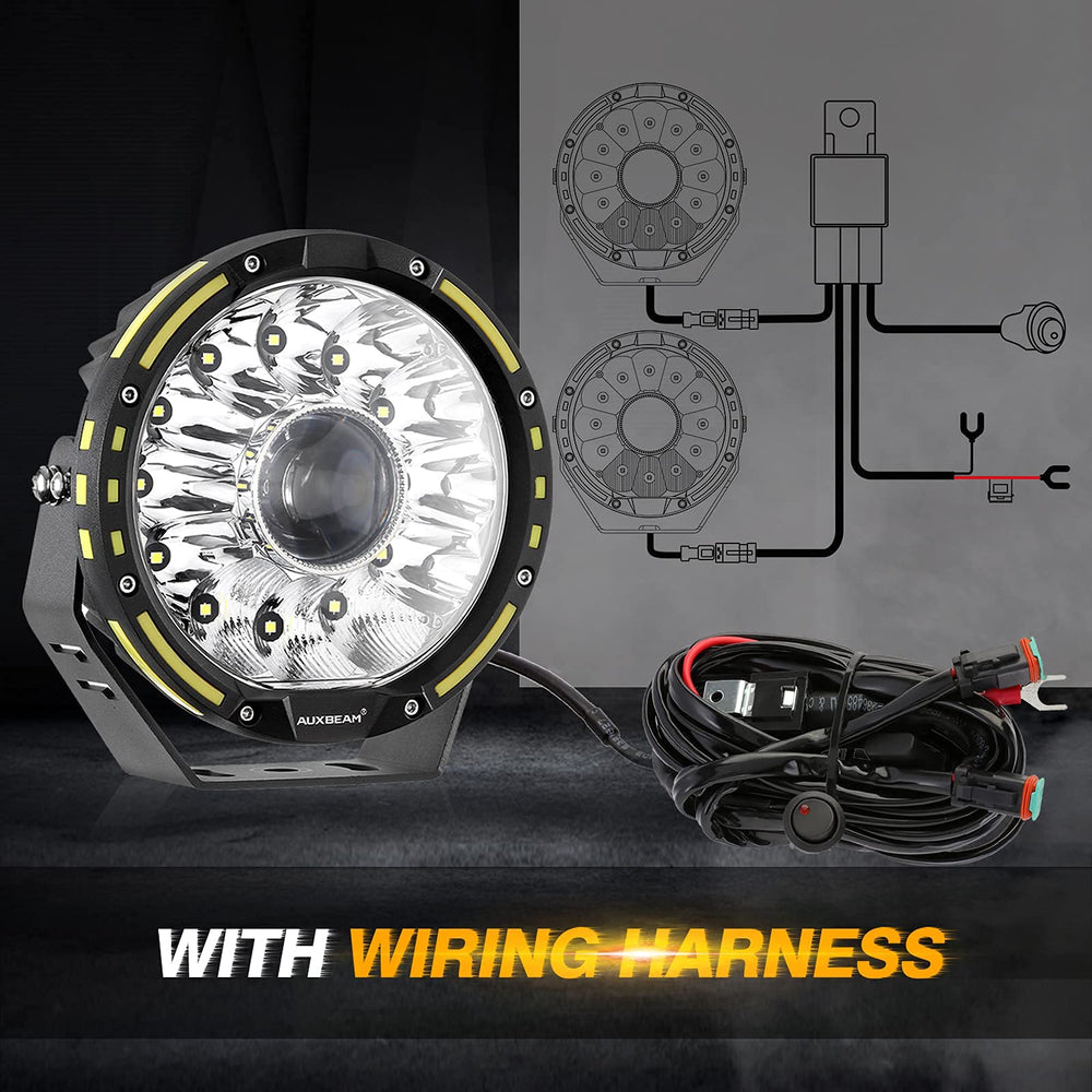 Auxbeam 360-PRO IP68 housing shields against rain and dust