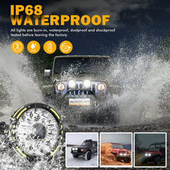 Auxbeam 360-PRO die-cast aluminum housing built for durability in tough conditions