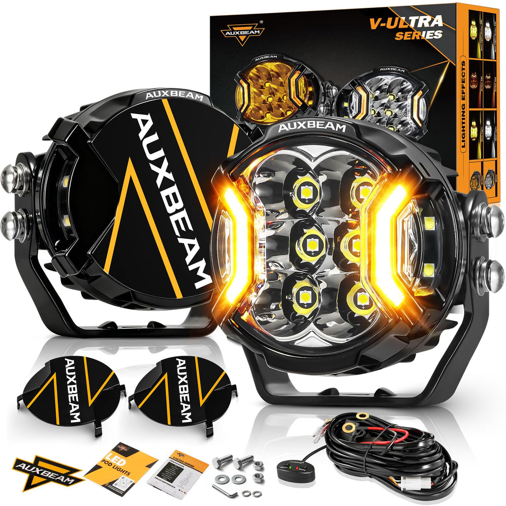 Auxbeam 3in round driving light Side Shooter with 270-degree visibility for off-road safety