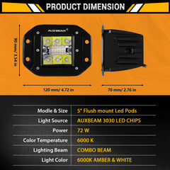 Auxbeam six-mode driving light bar for versatile road and trail lighting.