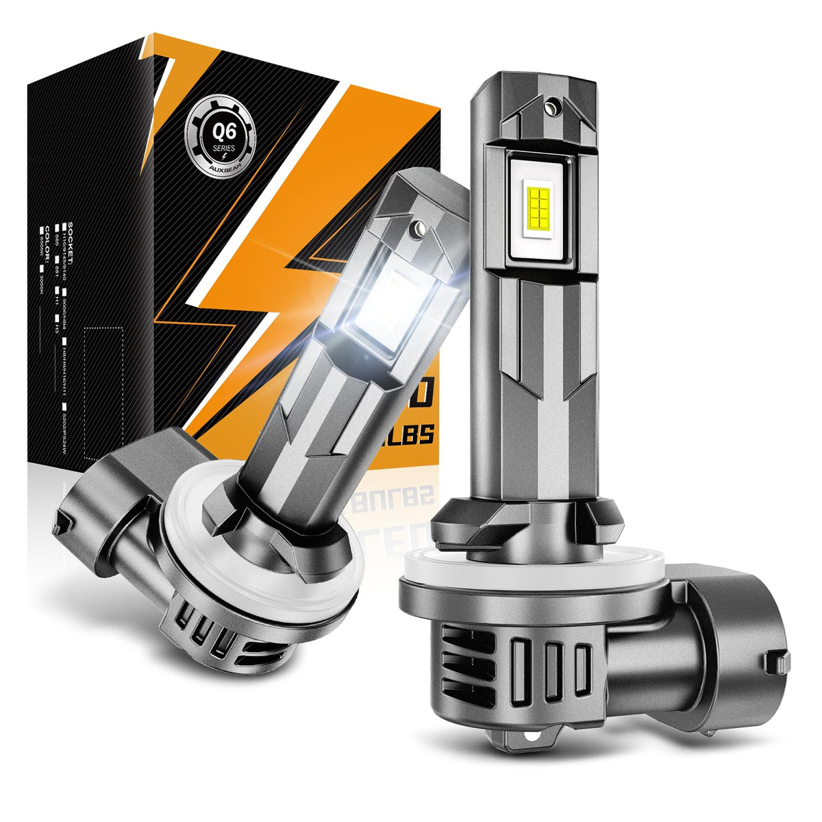 Auxbeam 881 fog light beam pattern for shadow-free illumination.