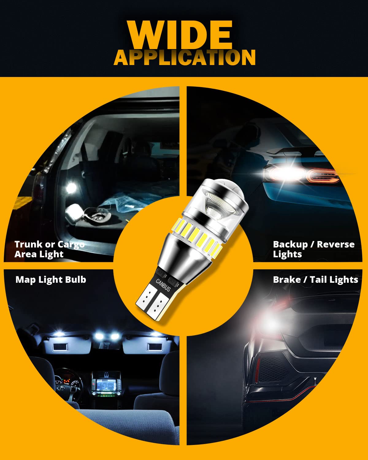 Auxbeam 912-921 LED bulb long life with efficient cooling