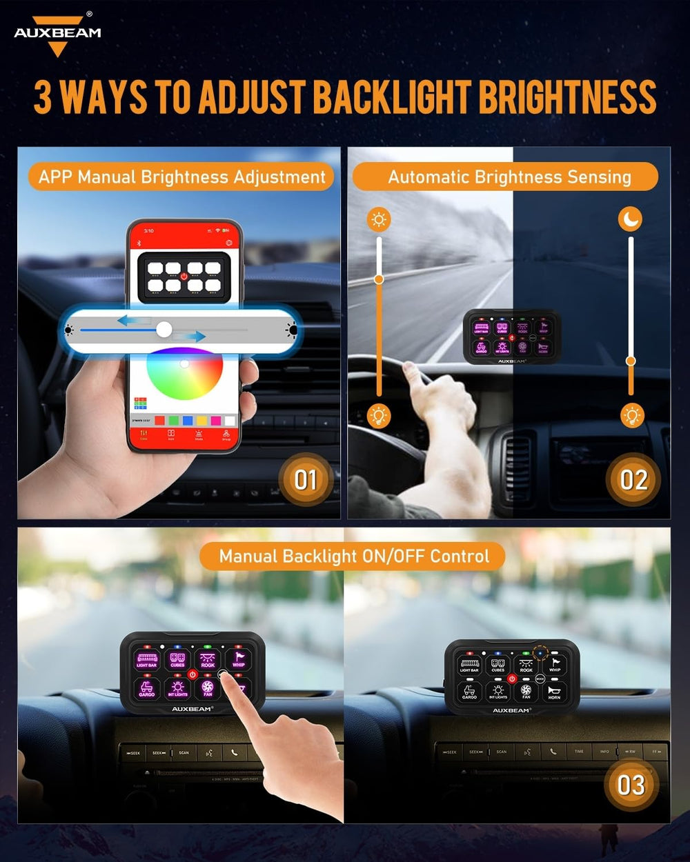 Auxbeam AC-800 upgraded accessories simplify installation and future expansion.