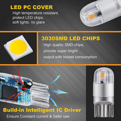 Auxbeam amber 194 license plate light improves plate visibility.