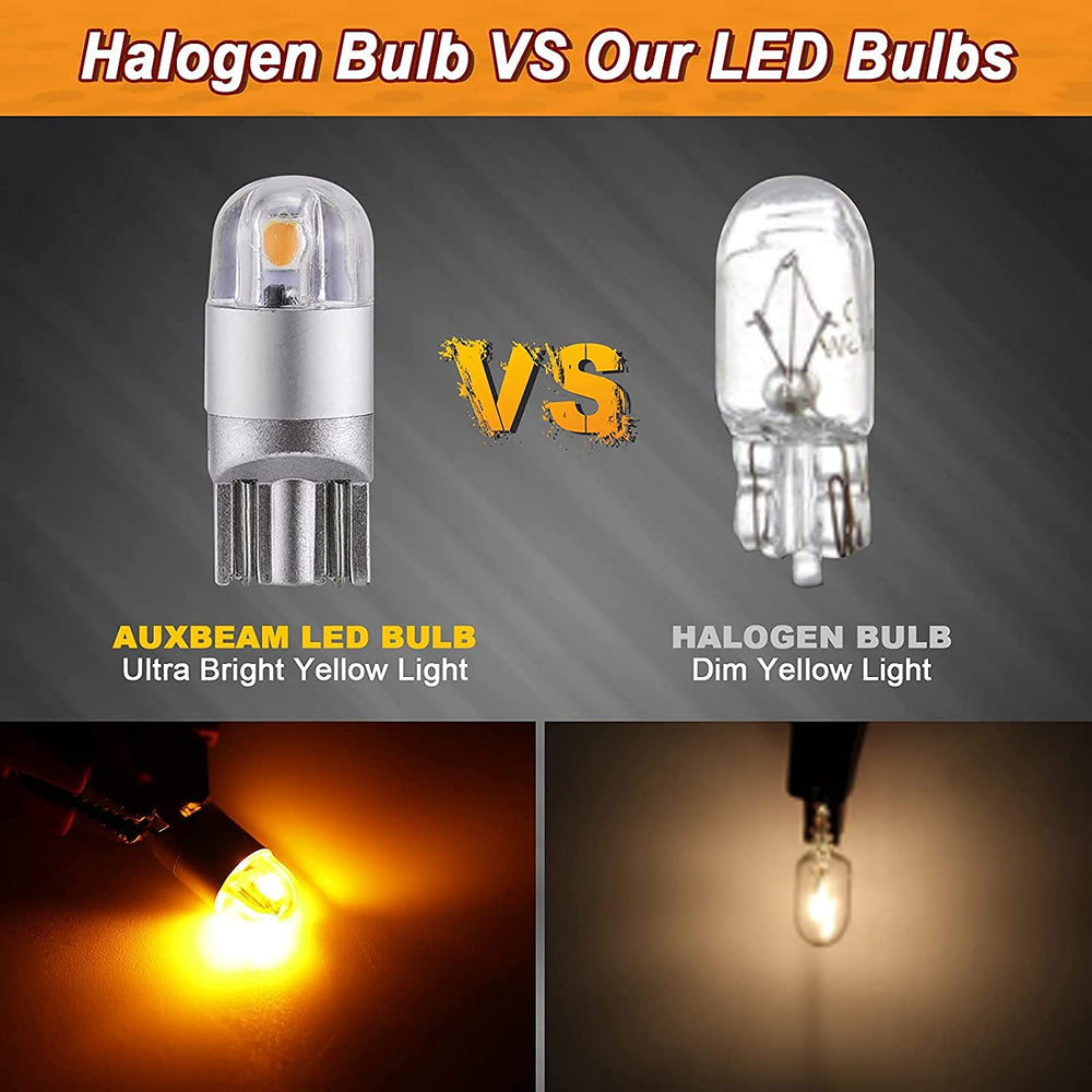 Auxbeam 194 map light amber LED for clear interior illumination.