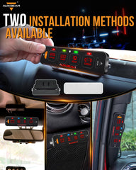 Auxbeam AS-R40 mounted under dash for a compact cockpit layout