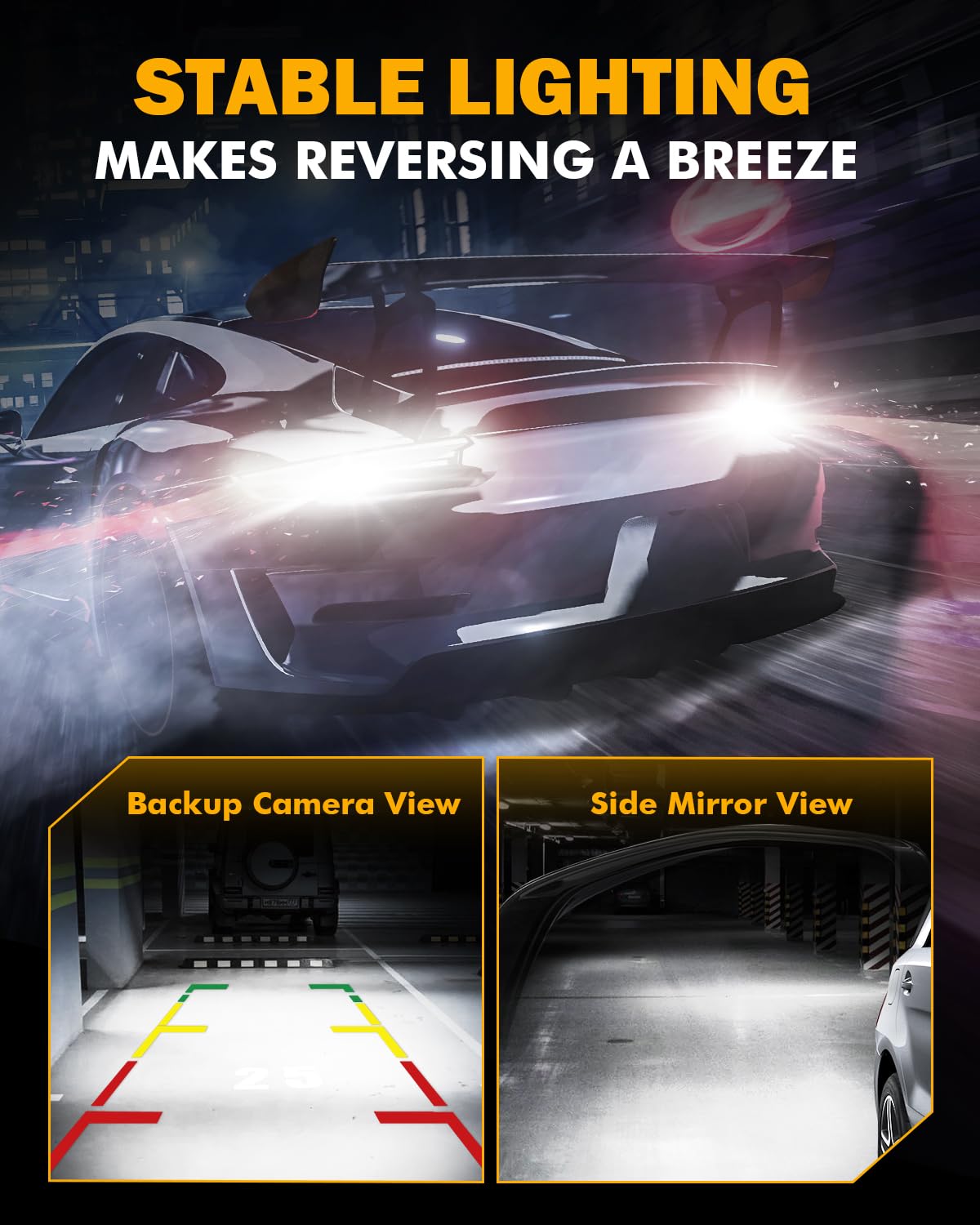 Auxbeam aviation-grade aluminum body with heat grooves for durability.