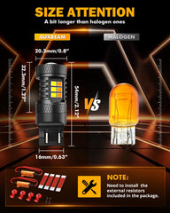Auxbeam B1B 360-degree beam provides broad illumination for safer signaling.