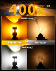 Auxbeam B1B 360-degree beam provides wider illumination across the road.