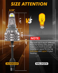 Auxbeam 921 backup light close-up highlighting plug-and-play compatibility.