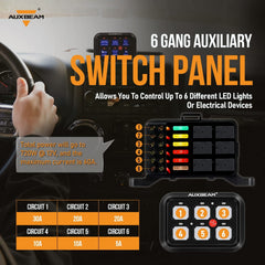 Auxbeam BC60 plug-and-play wiring harness for easy installation.