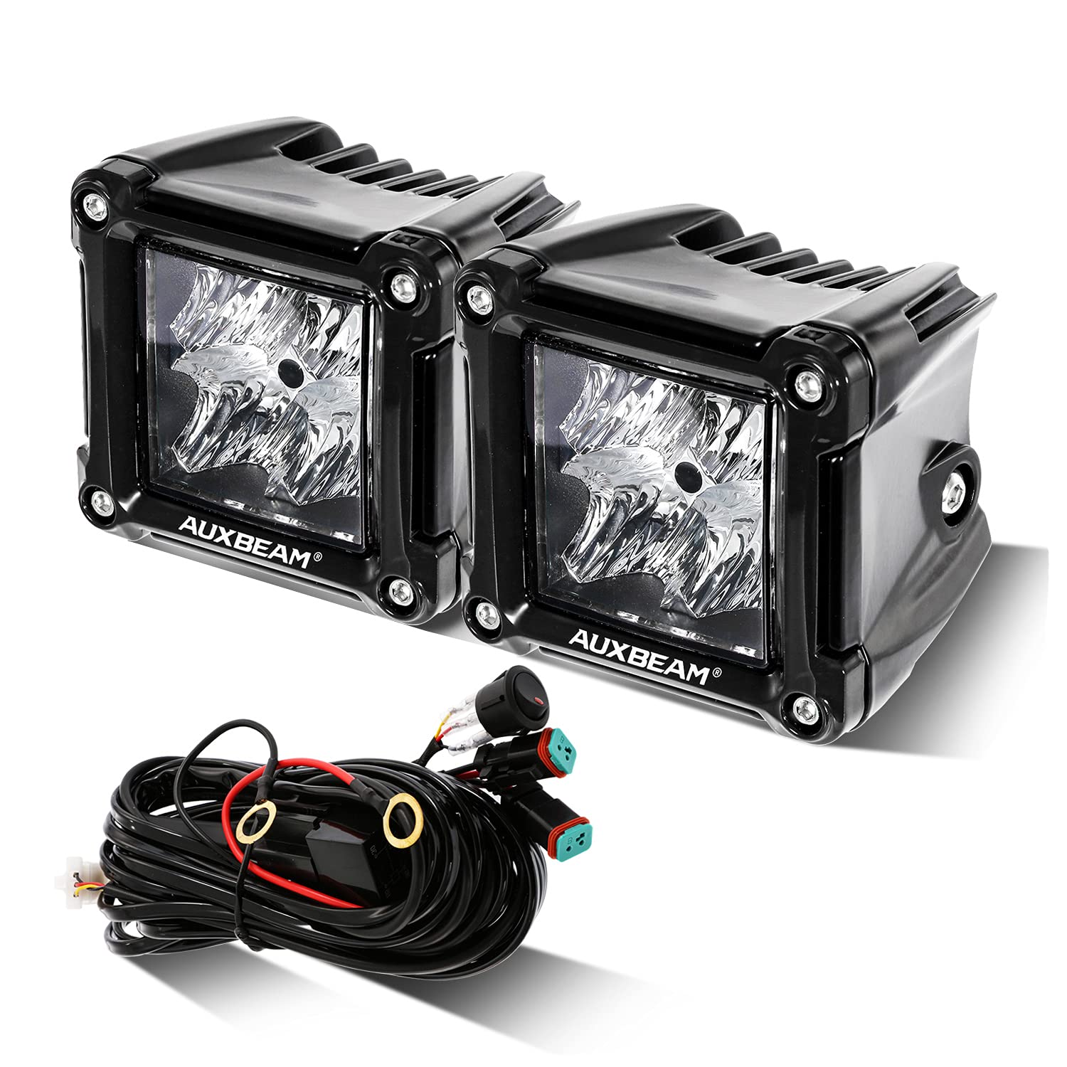 Auxbeam FA Series 3-inch LED pod front view for off-road illumination